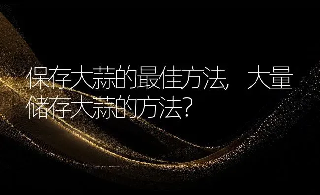 保存大蒜的最佳方法,大量储存大蒜的方法？ | 养殖常见问题