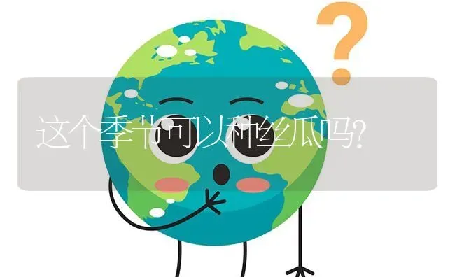 这个季节可以种丝瓜吗? | 养殖问题解答