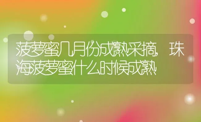 菠萝蜜几月份成熟采摘,珠海菠萝蜜什么时候成熟 | 养殖常见问题