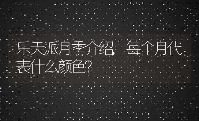 乐天派月季介绍,每个月代表什么颜色？ | 养殖常见问题
