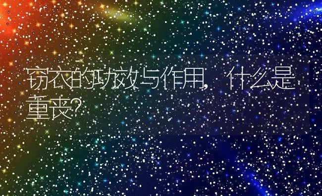 窃衣的功效与作用,什么是重丧？ | 养殖常见问题