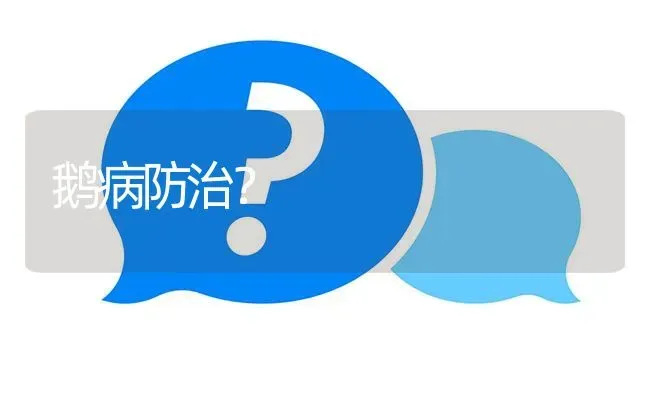 鹅病防治? | 养殖问题解答