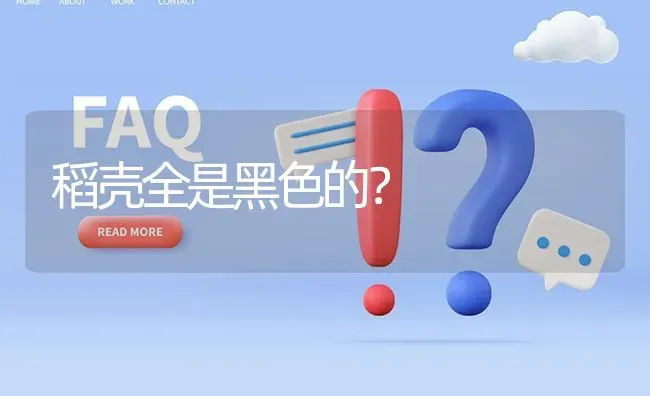 稻壳全是黑色的? | 养殖问题解答