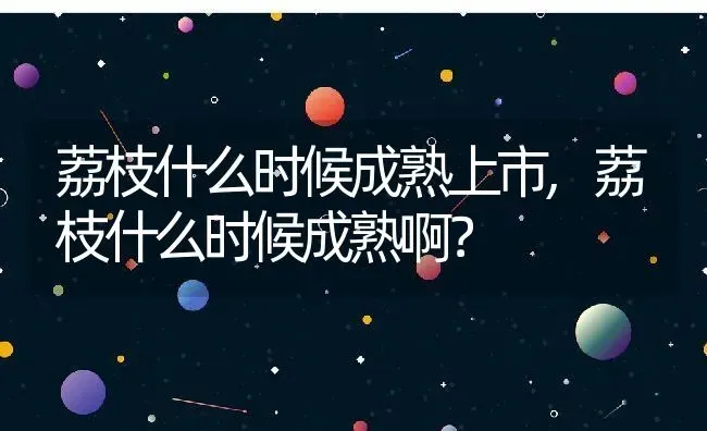 荔枝什么时候成熟上市,荔枝什么时候成熟啊？ | 养殖常见问题