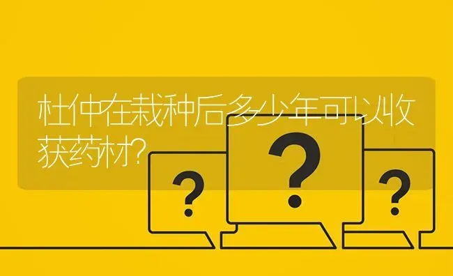 杜仲在栽种后多少年可以收获药材? | 养殖问题解答