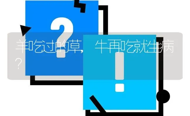 羊吃过的草,牛再吃就生病? | 养殖问题解答