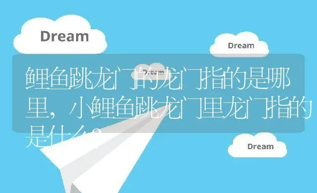 鲤鱼跳龙门的龙门指的是哪里,小鲤鱼跳龙门里龙门指的是什么？ | 养殖常见问题