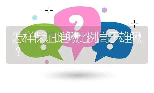 怎样保证雌鳅比例高于雄鳅? | 养殖问题解答