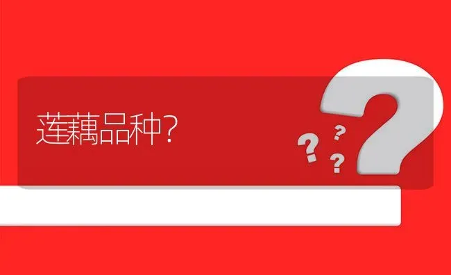 莲藕品种? | 养殖问题解答