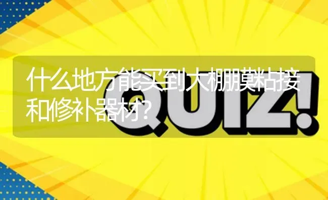 什么地方能买到大棚膜粘接和修补器材? | 养殖问题解答