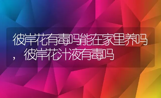 彼岸花有毒吗能在家里养吗,彼岸花汁液有毒吗 | 养殖常见问题