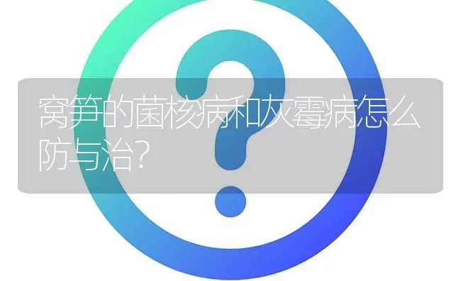 窝笋的菌核病和灰霉病怎么防与治? | 养殖问题解答