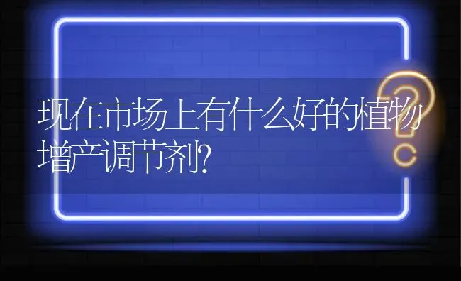 现在市场上有什么好的植物增产调节剂? | 养殖问题解答