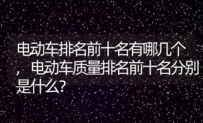 电动车排名前十名有哪几个,电动车质量排名前十名分别是什么？ | 养殖常见问题