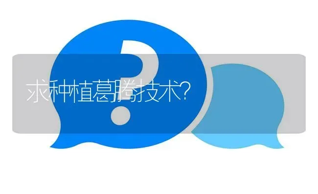 求种植葛腾技术? | 养殖问题解答
