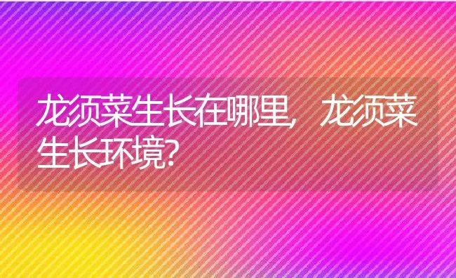 龙须菜生长在哪里,龙须菜生长环境？ | 养殖常见问题