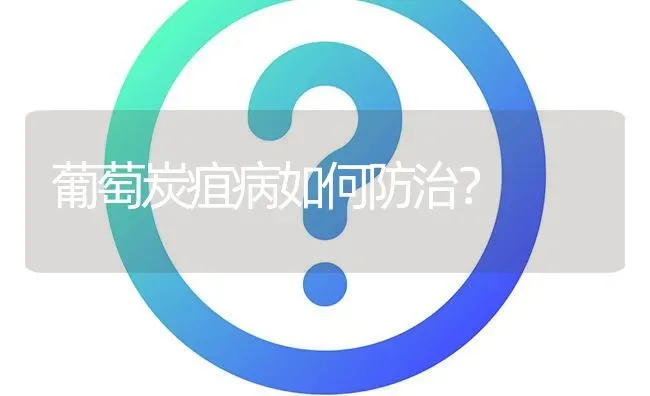 葡萄炭疽病如何防治? | 养殖问题解答