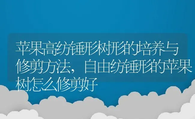 苹果高纺锤形树形的培养与修剪方法,自由纺锤形的苹果树怎么修剪好 | 养殖常见问题