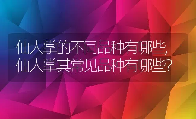 仙人掌的不同品种有哪些,仙人掌其常见品种有哪些？ | 养殖常见问题