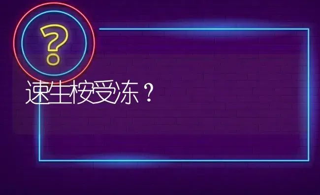 速生桉受冻? | 养殖问题解答