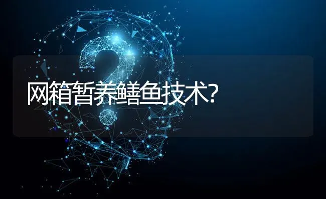 网箱暂养鳝鱼技术? | 养殖问题解答