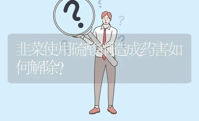 韭菜使用硫酸铜造成药害如何解除? | 养殖问题解答