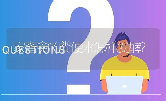 家畜禽的粪便水怎样发酵? | 养殖问题解答