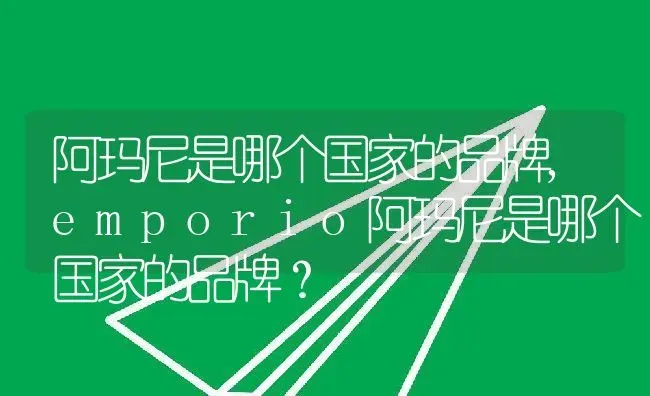 阿玛尼是哪个国家的品牌,emporio阿玛尼是哪个国家的品牌？ | 养殖常见问题