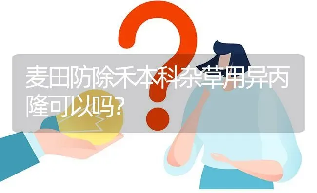 麦田防除禾本科杂草用异丙隆可以吗? | 养殖问题解答