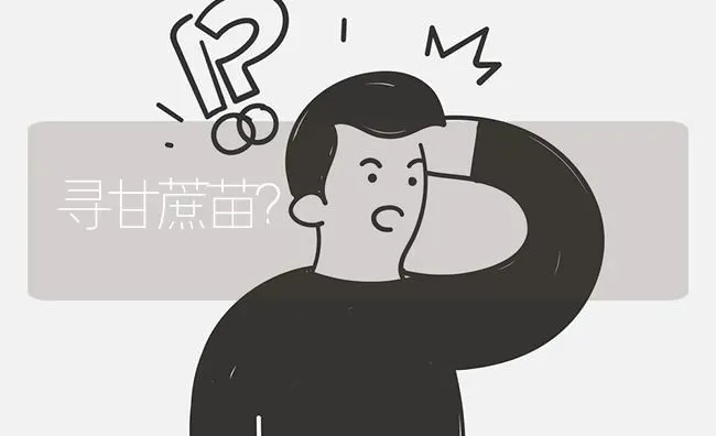 寻甘蔗苗? | 养殖问题解答