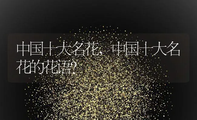 中国十大名花,中国十大名花的花语？ | 养殖常见问题