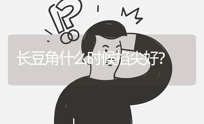 长豆角什么时候掐尖好? | 养殖问题解答