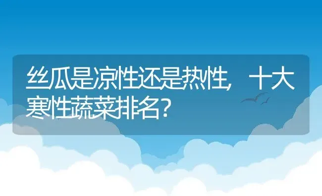 丝瓜是凉性还是热性,十大寒性蔬菜排名？ | 养殖常见问题