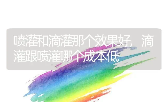 喷灌和滴灌那个效果好,滴灌跟喷灌哪个成本低 | 养殖常见问题