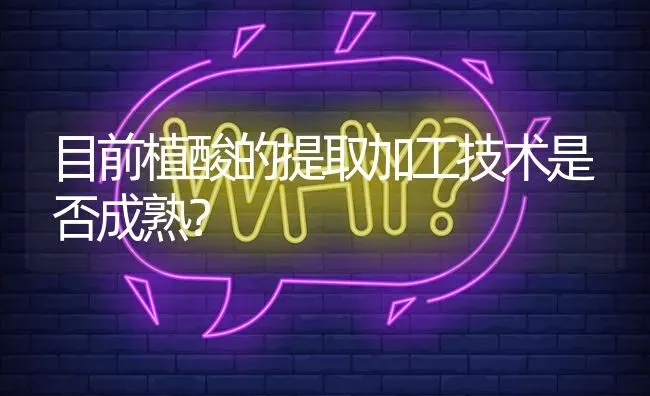 目前植酸的提取加工技术是否成熟? | 养殖问题解答