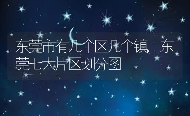 东莞市有几个区几个镇,东莞七大片区划分图 | 养殖常见问题
