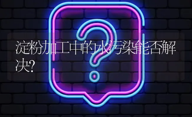 淀粉加工中的水污染能否解决? | 养殖问题解答