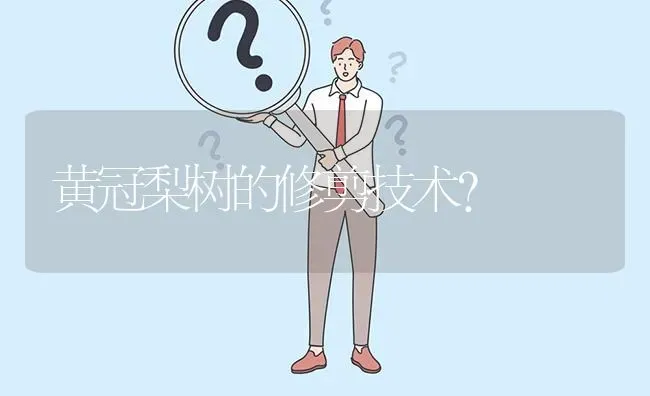 黄冠梨树的修剪技术? | 养殖问题解答