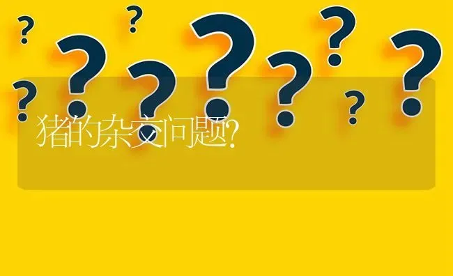 猪的杂交问题? | 养殖问题解答