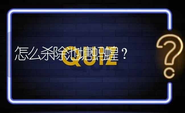 怎么杀除池塘蚂蝗? | 养殖问题解答