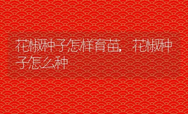 花椒种子怎样育苗,花椒种子怎么种 | 养殖常见问题