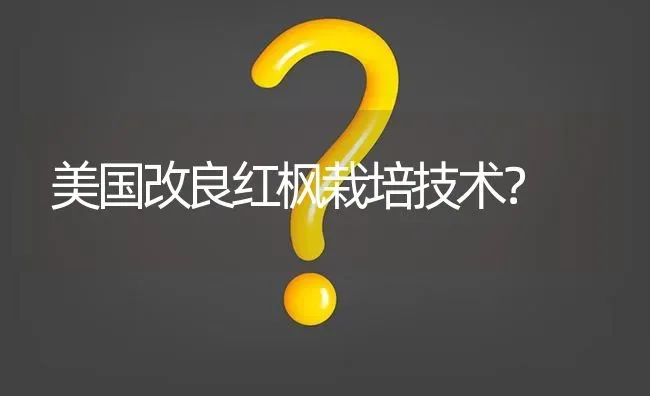 美国改良红枫栽培技术? | 养殖问题解答