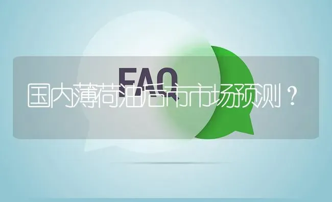 国内薄荷油后市市场预测? | 养殖问题解答