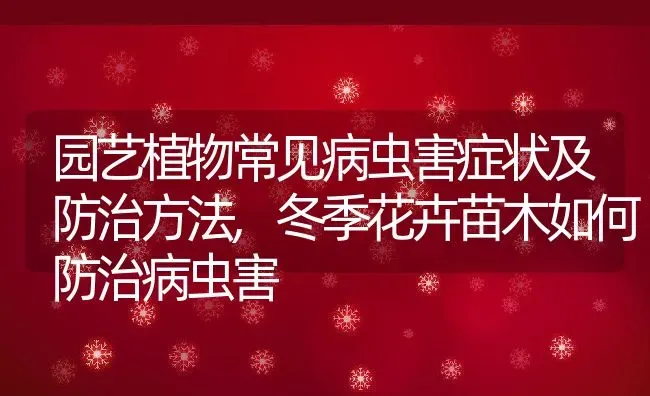 园艺植物常见病虫害症状及防治方法,冬季花卉苗木如何防治病虫害 | 养殖常见问题