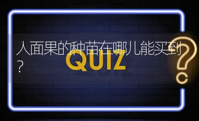 人面果的种苗在哪儿能买到? | 养殖问题解答