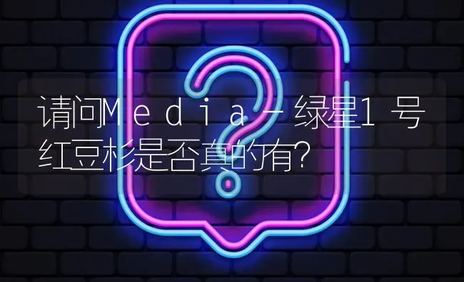 请问Media-绿星1号红豆杉是否真的有? | 养殖问题解答