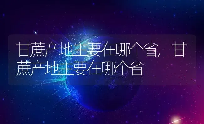 甘蔗产地主要在哪个省,甘蔗产地主要在哪个省 | 养殖常见问题