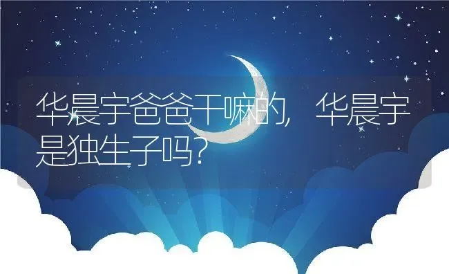 华晨宇爸爸干嘛的,华晨宇是独生子吗？ | 养殖常见问题
