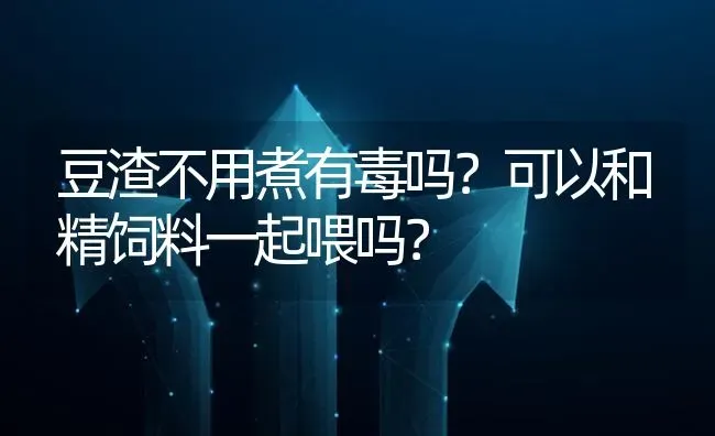 豆渣不用煮有毒吗?可以和精饲料一起喂吗? | 养殖问题解答