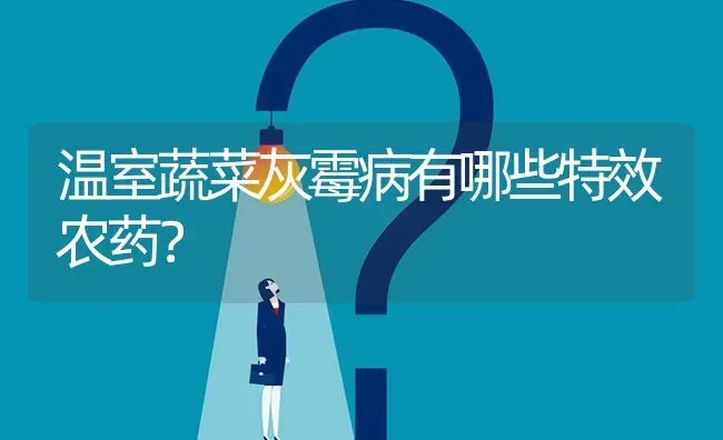 温室蔬菜灰霉病有哪些特效农药? | 养殖问题解答